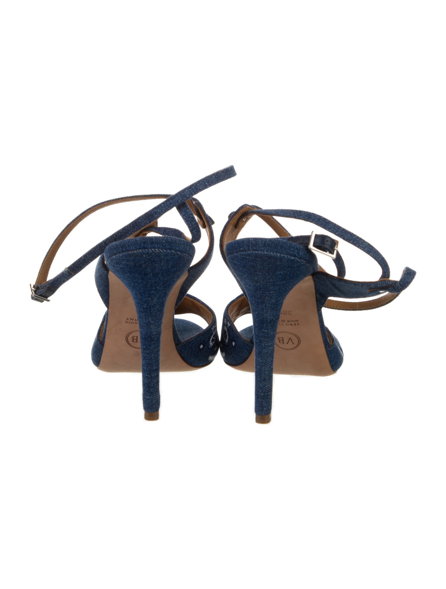 Veronica Beard Denim Patterned Slingback Pumps